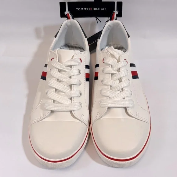 NWT Tommy Hilfiger Kids’ vulcanized white sneakers!!! - Picture 3 of 6